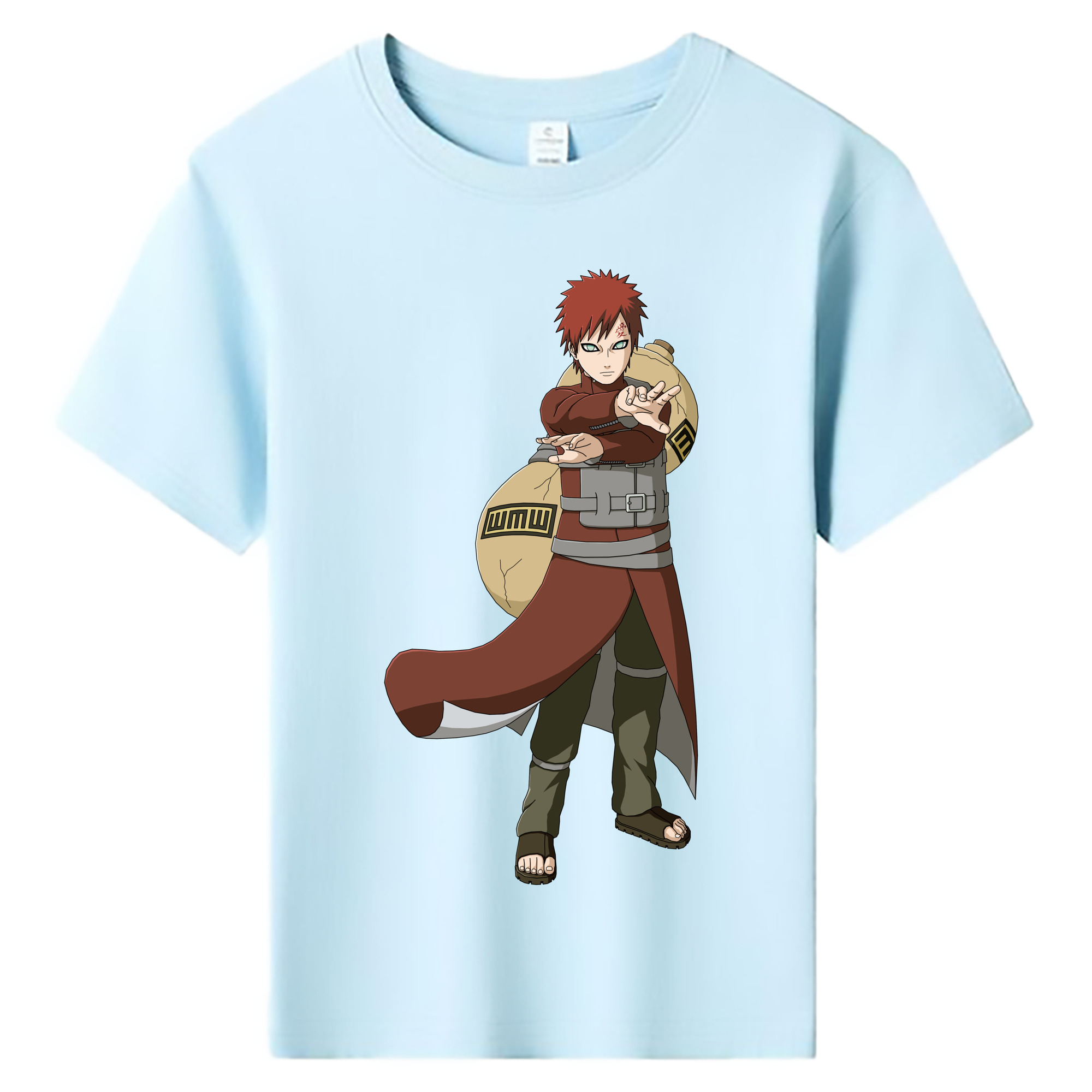 （画像用） NARUTO -ナルト- ガアラ Gaara 綿100％キッズTシャツ（フロントプリント）